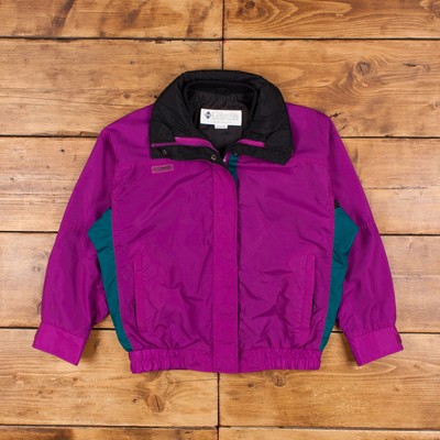 Vintage Columbia Windbreaker Jacke M Gorpcore 90s Bugaboo Full Zip Lila