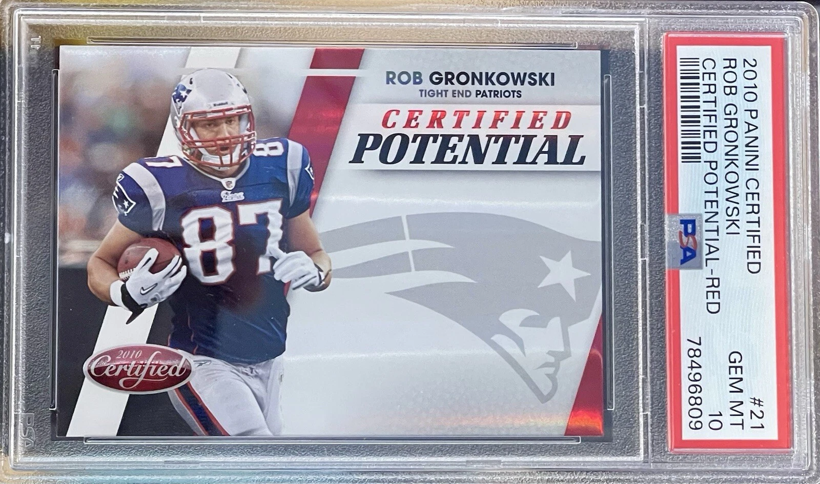 Rob Gronkowski Panini Certified Certified Potential #21 Red