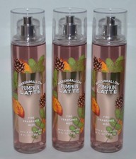 3 BATH  BODY WORKS MARSHMALLOW PUMPKIN LATTE FINE FRAGRANCE MIST SPRAY 8 OZ LOT