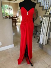 338 NWT RED LA FEMME PROM/PAGEANT/FORMAL DRESS/GOWN 21233 SIZE 2