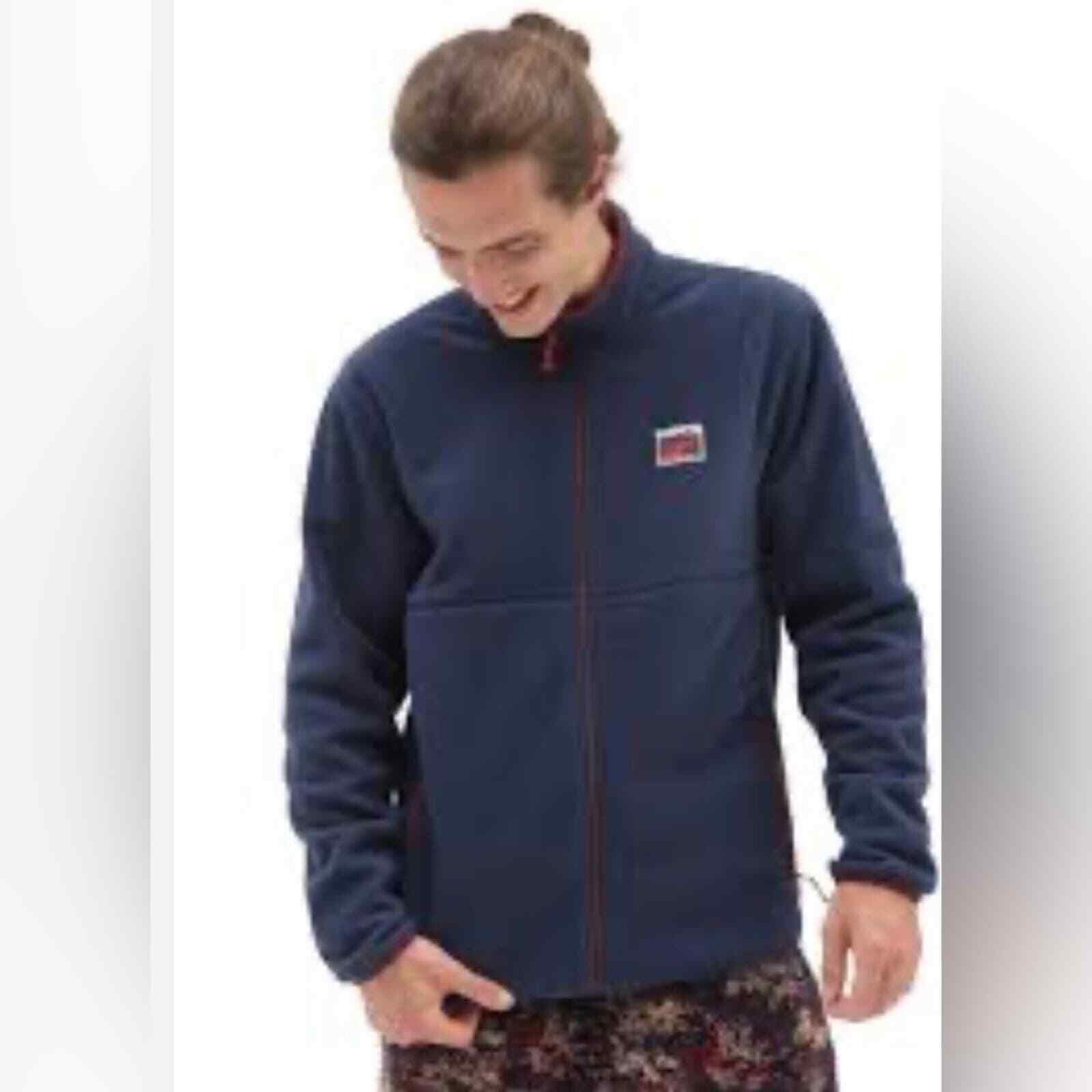 VANS Men's Dress Blues Full Zip Fleece Jacket Size S Outdoor Club-image