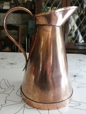 Petit Broc Ancien En Cuivre – Pichet Décoratif D’occasion, Fait Main