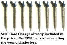 679 Rebuilt 8 Pcs 11-18 Ford Truck 6.7 Diesel Fuel Injector Set 0445117024