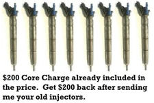 $679 Rebuilt 8 PCS 11-18 Ford Truck 6.7 Diesel Fuel Injector Set 0445117024