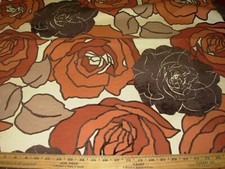 10 YDS MICROFIBRE CUT VELVET FLORAL SPICE UPHOLSTERY FABRIC FOR LESS