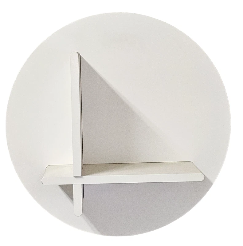 Mensola Tonda Foppapedretti Rò-tonda small Bianca 38 cm Supporto a muro Rotondo, fotografia 7 di 7