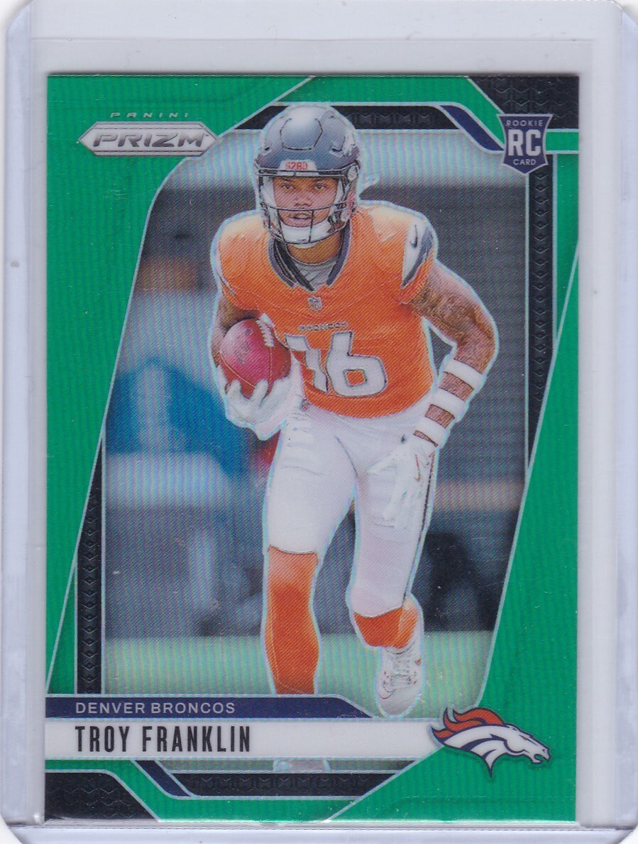 Troy Franklin 2024 Panini Prizm Green RC Rookie # 393