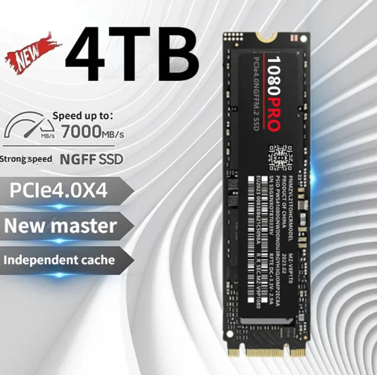 4TB 2TB 1TB SSD Solid State 1080pro Hard Drive NAFF M.2 SSD Max Read 7000 Mb/s