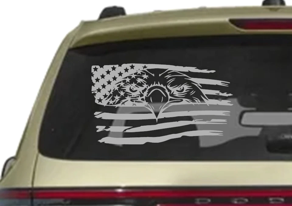 EAGLE EE. UU. Bandera Capucha Ventana Vinilo Calcomanía Racing Stripe 10"x17.25" (Se adapta a Durango) Foto 4 de 4