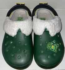Buddy the Elf Crocs Size 6 Men’s Classic Clogs Faux Fur Christmas shoes