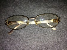 Antique Vintage Prescription Eye Glasses w Red Case Cosplay Costume Collectable