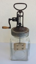 Ancienne grosse baratte à beurre en verre 3 litres CERES