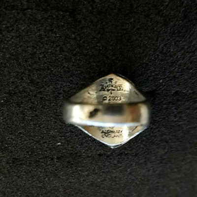 Aranea Jetstone Ring Pewter R102 Alchemy Gothic | eBay
