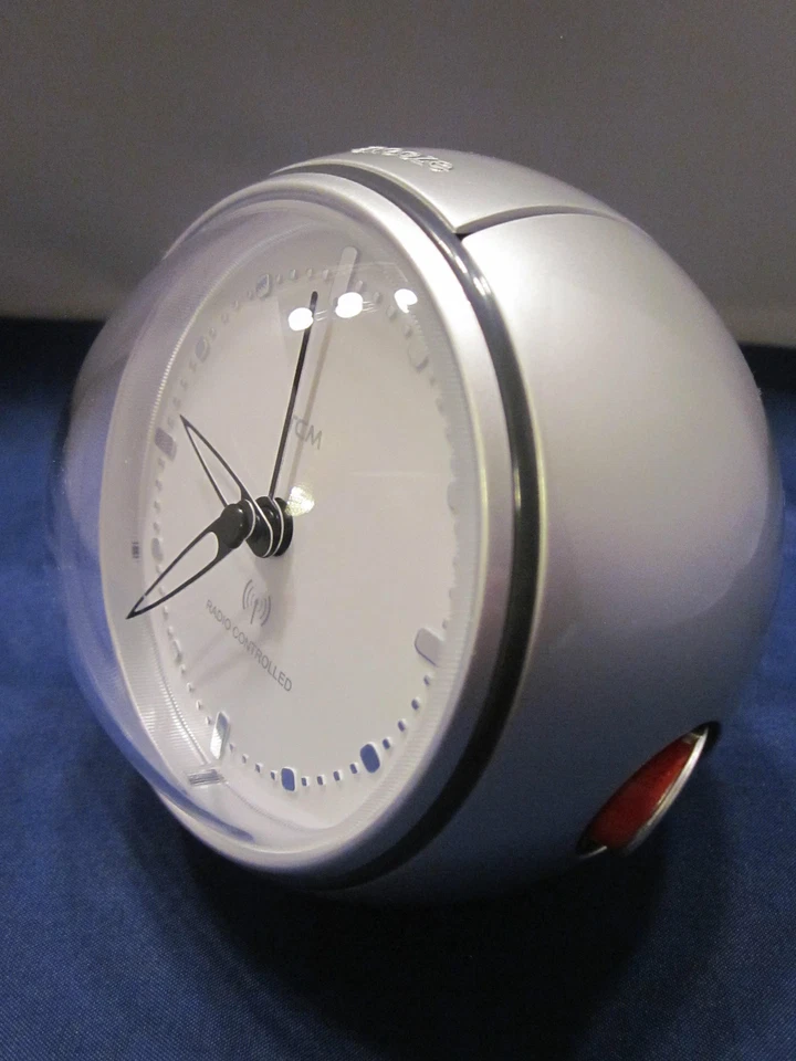 Funkwecker Kugelform Kugelwecker Wecker Funk Tischuhr Uhr Tischfunkuhr Analog - Bild 2 von 4