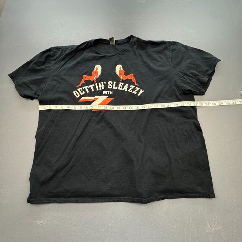 Gettin’ Sleazzy Graphic T-Shirt Men’s 2XL Black Retro Funny ZZ Crewneck Top Tee - Picture 5 of 7