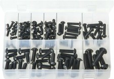 Assorted Box of Socket Screws Button Head - Metric Black 115 Pieces - AB204N