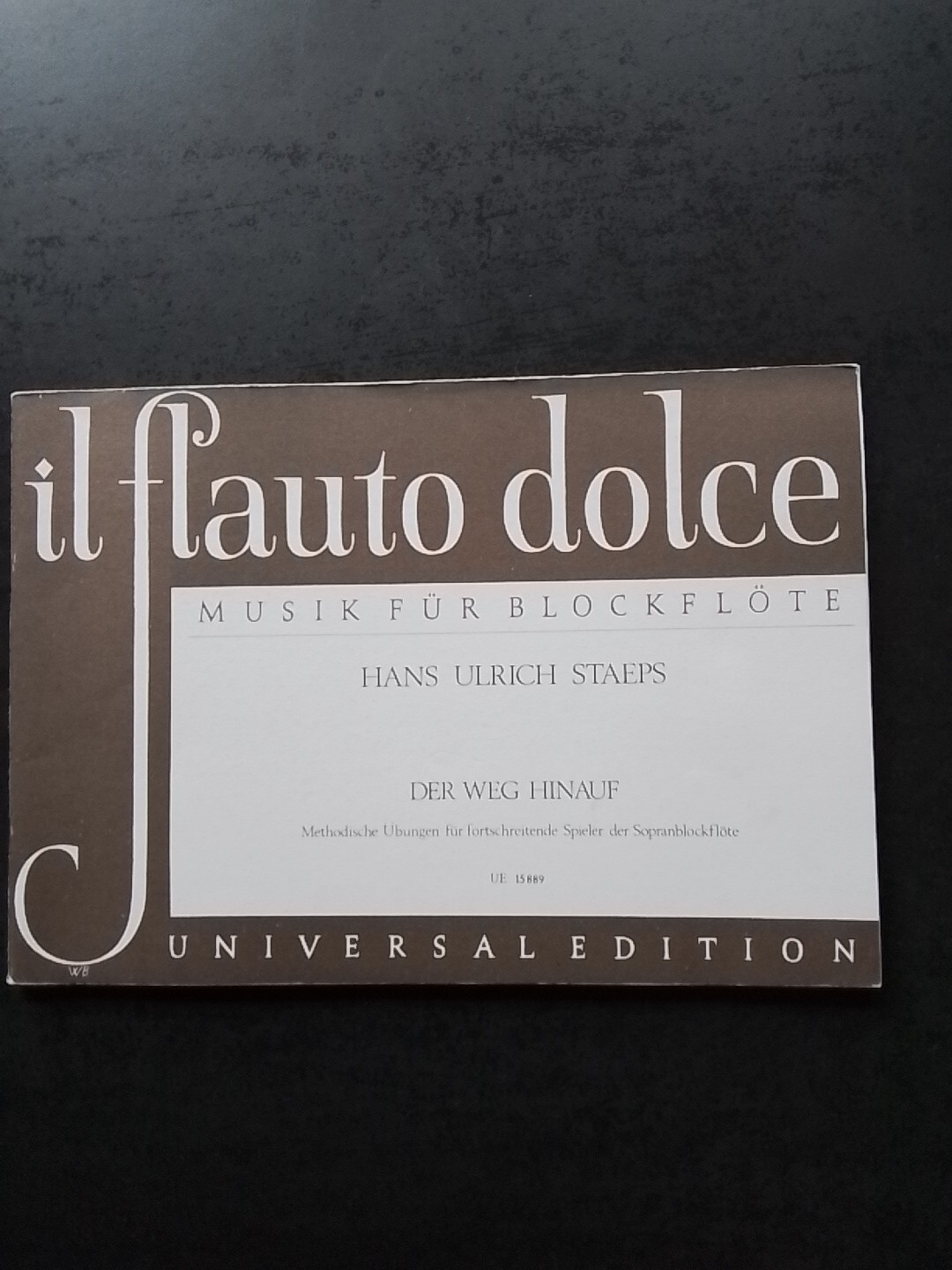Partition Il Flauto Dolce de Hans Ulrich Staeps pour flute a bec