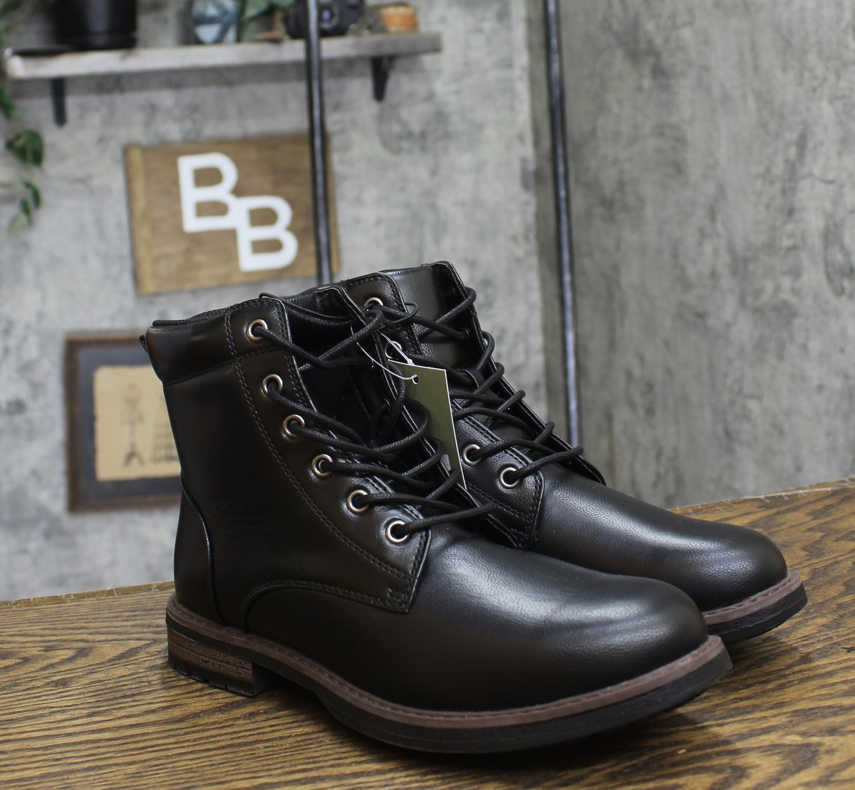 goodfellow & Co Mens Jeffrey Combat Boots 90971916 Black 7M  display picture 2