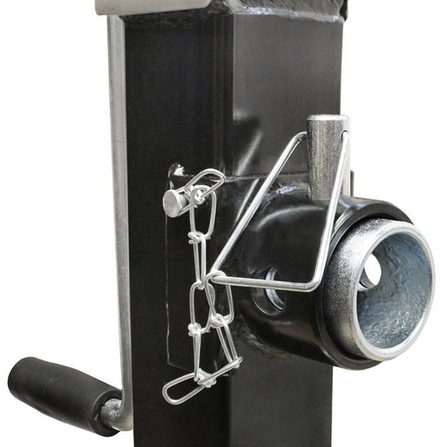 2 pcs 2204 lbs Square Trailer Jack Drop Leg w/ Footplate Sidewind 10