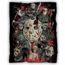 Jason Voorhees Blanket, Horror Movie Characters Fleece Sherpa Blanket