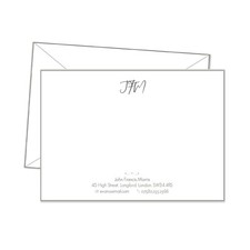 Monogram Correspondence Card / Letters - Personalised writing paper, A6 A5 A4