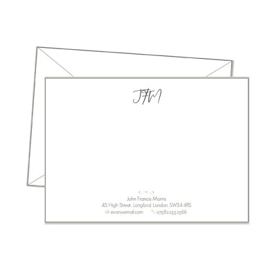 Monogramm Briefkarte / Buchstaben - personalisiertes Schreibpapier, A6 A5 A4