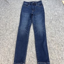 American Eagle Sz 00 Short Next Level Stretch Super High Rise Jegging Blue Jean