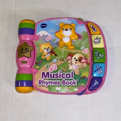 VTech Musical Rhymes Book Pink Tested and Working