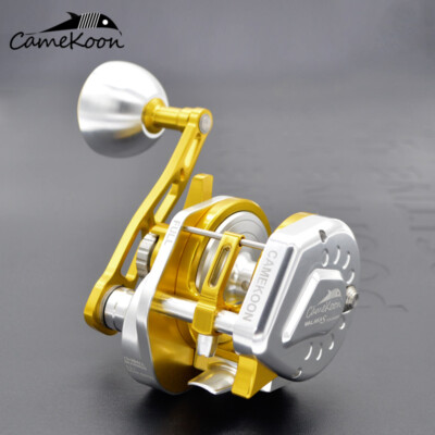 Moulinet Mer CAMEKOON Levier Offshore 2 Vitesses - Traîne Jigging - 55 Lb De Drague