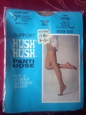Exciting Vintage Hush Hush size c/d nude pantyhose w/ model