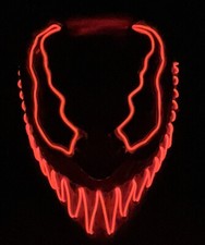 HALLOWEEN,Purge Rave Party Light Up Stitches Scary LED Mask Costume Cosplay EDC
