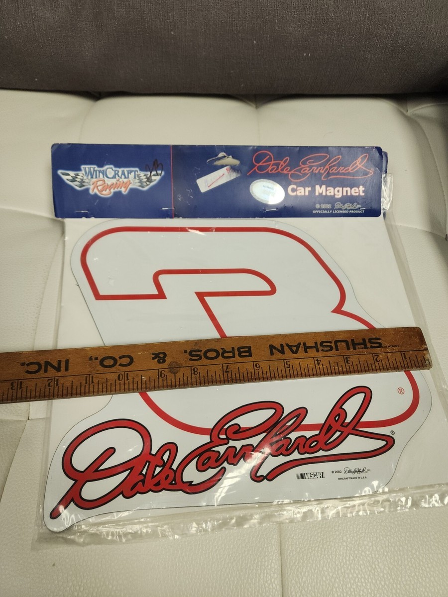 Vtg 2002 #3 Red On White Racing Car Magnet Large Dale Vtg 2002 #3 Red On White Racing Car Magnet Large Dale