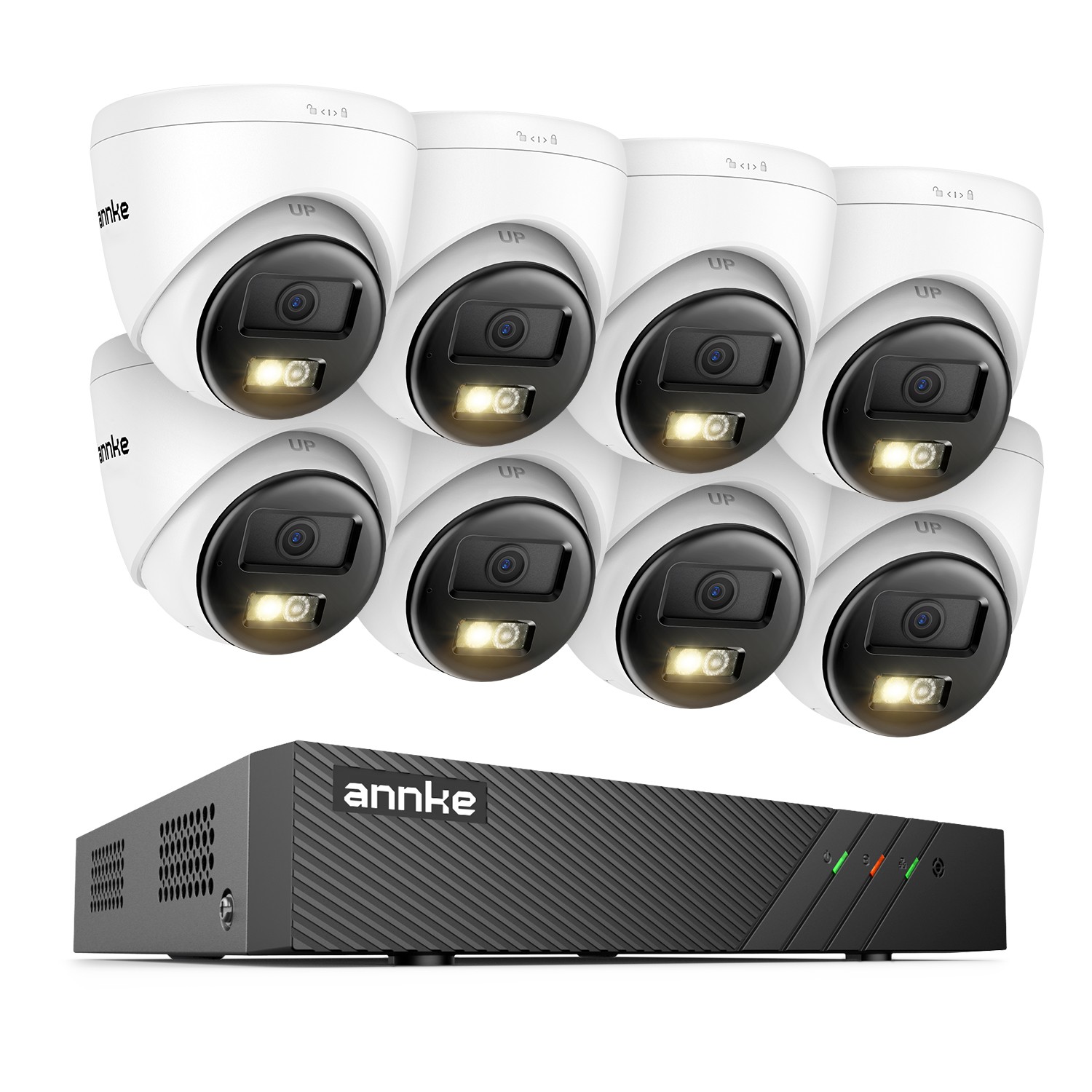 ANNKE 8CH 6MP NVR 5MP Two Way Audio PoE Security Camera System Outdoor Color AI