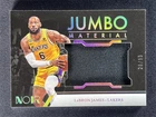 2022-23 Panini Noir Lebron James #JM-LBJ Jumbo Material Jersey Patch Lakers /99
