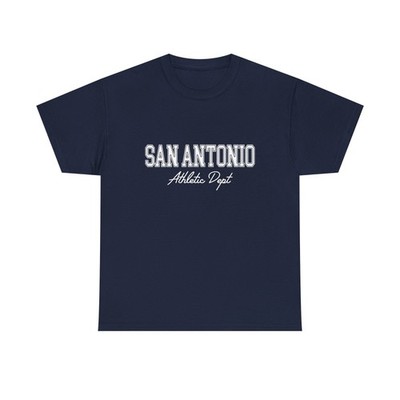 San Antonio Texas Vintage Souvenir Simple Y2k Aesthetic, Athletic Dept Tee
