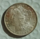 1880 S Morgan Silver Dollar $1 Brilliant Uncirculated BU 90% Silver
