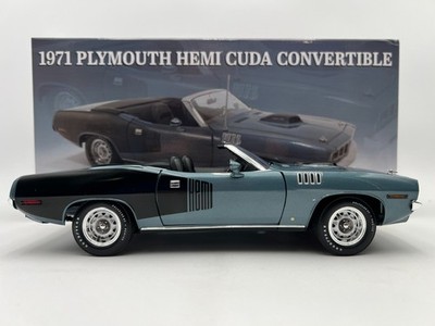 ACME - 1:18 SCALE - 1971 PLYMOUTH HEMI CUDA CONVERTIBLE - GRAY