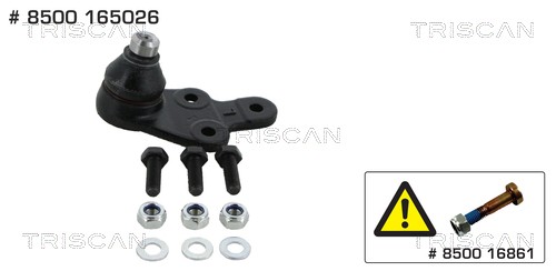Triscan 8500165026 Traggelenk Vorne Links FüR Kuga II 1.5-2.5 10.12-12.19 Ford-image