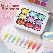 9 Colors 4 in 1 Pat Painting Gel Gradient Blush Color Soak Off UV&LED Gel Nail