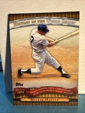 Mickey Mantle 2010 Topps History of The World Series Insert New York Yankees