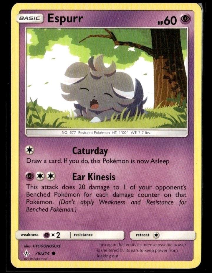 Pokemon TCG: Sun & Moon Unbroken Bonds Espurr 79/214