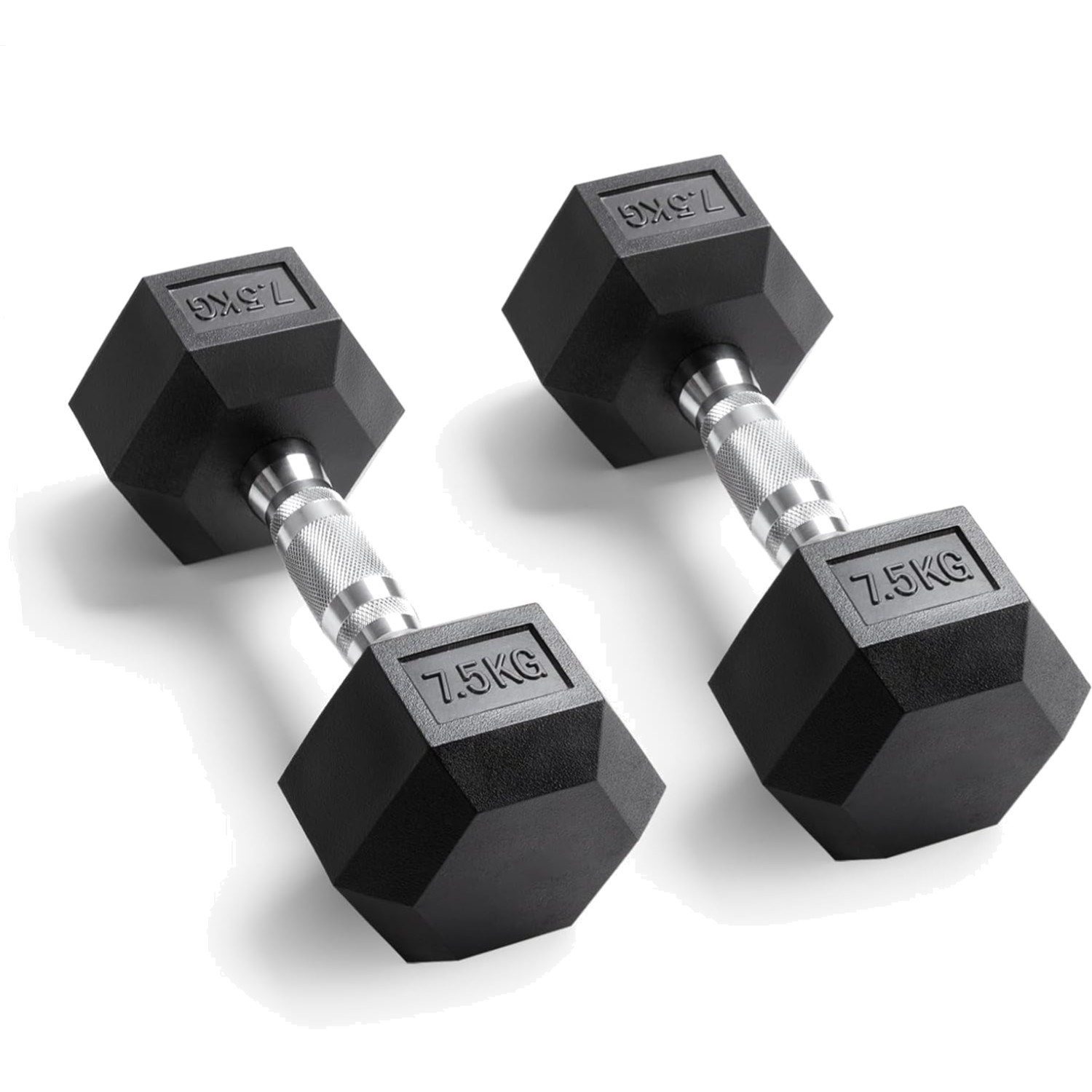 PVC Hanteln 7,5kg Paar Hexagon geruchsfreier Gummi Training Muskel