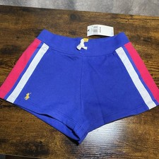 Polo Ralph Lauren Girls Royal Blue Spa Terry Shorts Size Medium 8-10 NEW