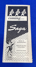 Orologi Saga Pubblicitaria Vintage "...coming" US Time Corp - Rari