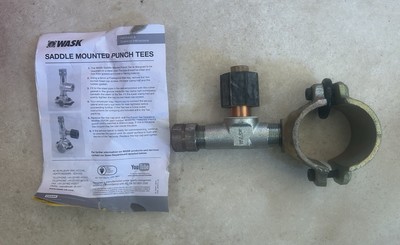 Wask Saddle Mounted Punch Tee Gas Pipe Fitting