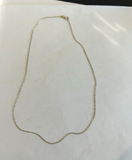 925 Sterling Silver Cable Chain Necklace Silver Spring Ring Clasp 18 in Signed