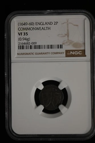 1649-60 England. 2 Pence. NGC VF-35