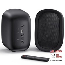 Powered Bluetooth Bookshelf Speakers for Record Player, 40W Stereo Sound