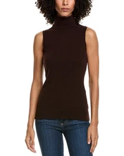 Incashmere Turtleneck Cashmere Tank Sweater Women's