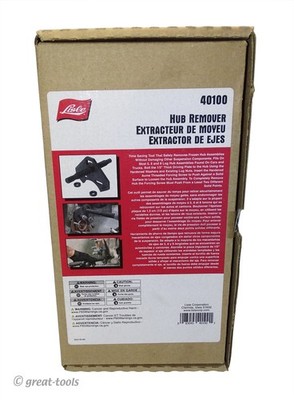 LISLE TOOLS #40100 HUB REMOVER TOOL   removes frozen hubs   automotive car truck
